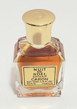 Vintage 1970s Nuit De Noel Extrait Caron 1/4 Fl Oz 7 Ml Parfum - Full Bottle Rare