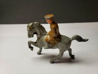 Vintage Barclay Toy Soldier With Grey Horse