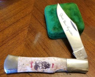 Vtg 1981 Frost Cutlery Japan Paul Bear Bryant 315 Victories Alabama Pocket Knife