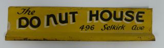 Vintage The Donut House Tin Sign