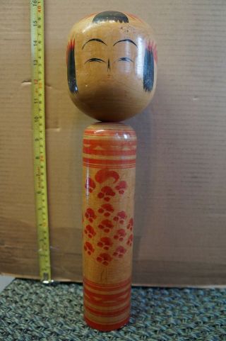 Large 14.  5 " Vintage Japanese Hand Made Wood Kokeshi Doll,