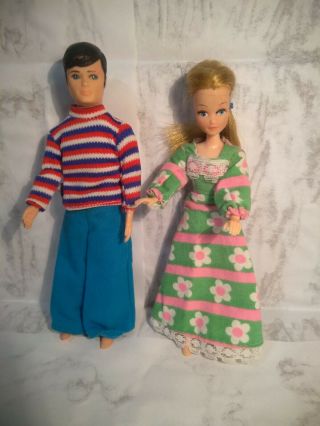 Vintage 1970s Palitoy Pippa & Boyfriend Outfits No Shoes