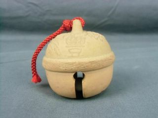 Japanese Clay Bell Dorei Lucky Charm Ceramic Atsuta Shrine Vtg Pottery DR62 2