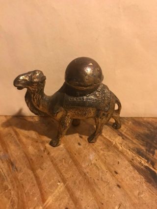 Vintage Camel Pewter Table Lighter.  Patina.  Unmarked.