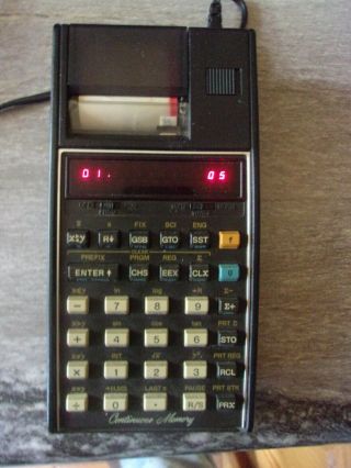 Vintage HP / Hewlett Packard 19C Calculator with bag and power supply 3