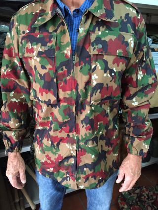Swiss Army Jacket Vintage Camouflage Military Surplus Sizes