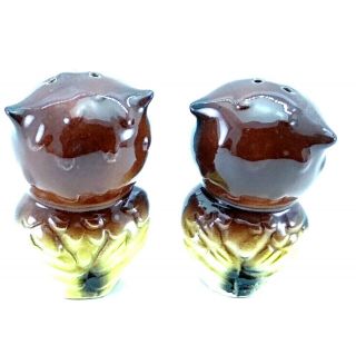 Vintage Baby Owls Salt and Pepper Shakers Collectible Norcrest Ceramic Shaker 3