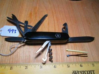 993 Black Victorinox Swiss Army Huntsman Knife