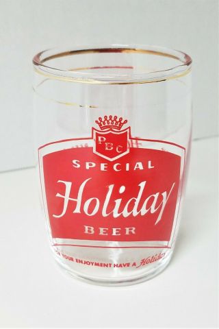 Holiday Special Beer Barrel Glass,  Potosi Brewing Co. ,  Potosi Wisconsin
