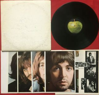 The Beatles White Album 2 Lp Orig Apple Swbo 101 Numbered,  4 Photos & Poster