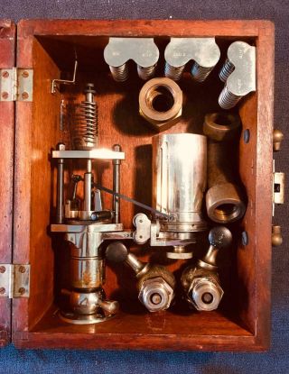 Circa 1880s - 1900s Crosby Steam Gage & Valve Co.  Testing Tool Set,  100
