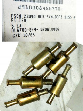 5 Nos Fuel Filters Military M151 M151a1 M151a2 Mutt D3fz - 9155 - A