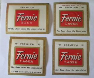 4 Vintage Canadian Beer Label 1960 