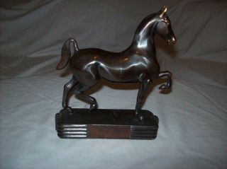 Vintage Gladys Brown Edwards Metal Walking Horse Figurine Trophy Souvenir