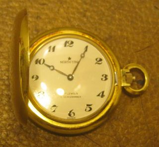 Vintage North Star Pocket Watch 17 Jewels Shockabsorber Made In France