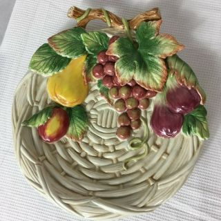Fitz And Floyd Classics Country Gourmet Canape 10 " Round Wine Fruit Plate