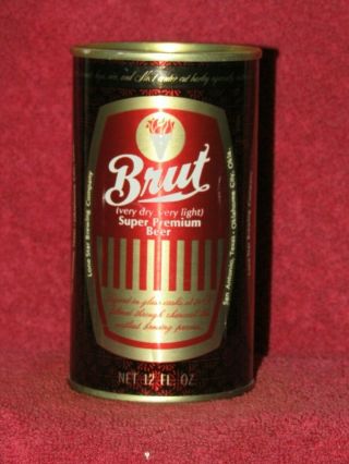 Brut Premium Beer Tab Top Can Lone Star Brewing Co.  San Antonio Texas