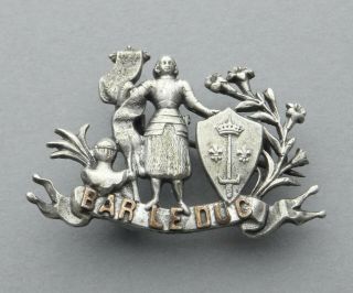 French,  Antique Religious Brooch.  Saint Joan Of Arc,  Jeanne D 