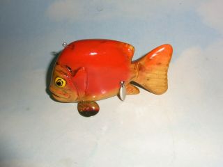 Wonderful Vintage Panfish Ice Spear Fishing Decoy / Bud Stewart