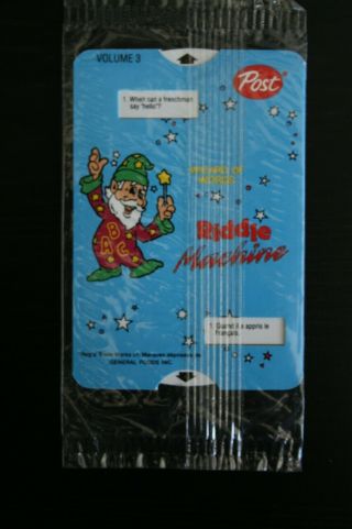Post Cereal Premium Wizard Riddle Machine Canadian French/english Rare Vintage