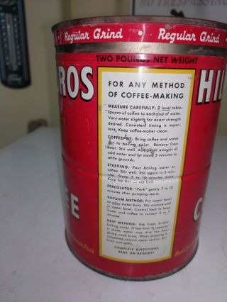 Vintage Hills Brothers Coffee 2 lbs.  OLD Copyright 1939 - Display 3
