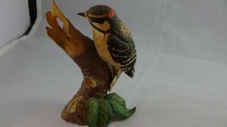 Lenox 1989 Downy Woodpecker From The Garden Bird 4 "