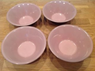 Vintage Texas Ware Dusty Rose Pink 4 (four) Bowls