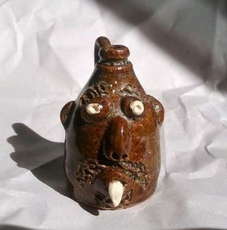 Vintage Miniature Pottery Grotesque Ugly Face Jug Kings Pottery
