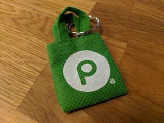 Publix Mini Shopping Bag Keychain,  Grocery Store,  Barbie Doll Sized,  Reusable