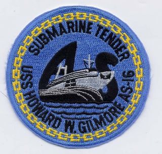 Uss Howard W.  Gilmore As 16 - Submarine - Bc Patch Cat No.  B530