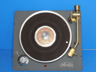 Rek O Kut Vintage Turntable Rondine Deluxe B - 12h With Gold Tone Arm For Repair