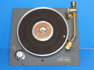 REK O KUT VINTAGE TURNTABLE RONDINE DELUXE B - 12H WITH GOLD TONE ARM FOR REPAIR 2