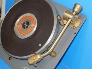 REK O KUT VINTAGE TURNTABLE RONDINE DELUXE B - 12H WITH GOLD TONE ARM FOR REPAIR 3