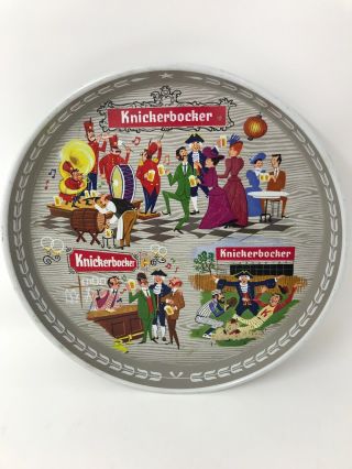 12” Inch Metal Tin Knickerbocker Vintage Beer Tray Plate