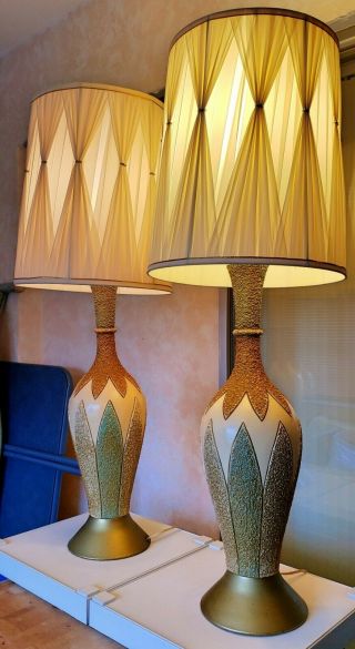 Rare Vintage Quartite Creative Corp Table Lamps.  Rare Rare Rare