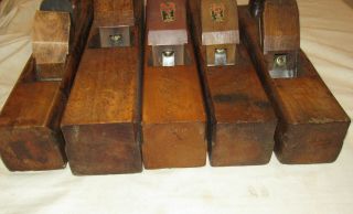 5 antique wooden jack planes wood planes woodworking old tools large planes 2