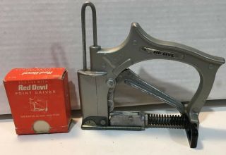 RED DEVIL DP2 GLAZING POINT DRIVER WINDOW PICTURE FRAMING TOOL STAPLER 2