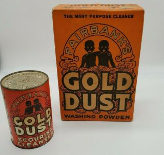 Vintage Gold Dust Scouring Cleanser " Nos " And Washing Powder Box 1920 