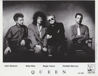 1990 Vintage Press Photograph Queen - Freddie Mercury