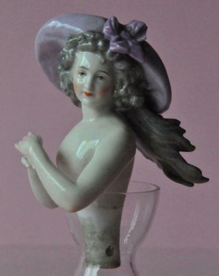 Gorgeous Porcelain Dressel & Kister Passau Half Doll Demi Figurine Germany No.  4