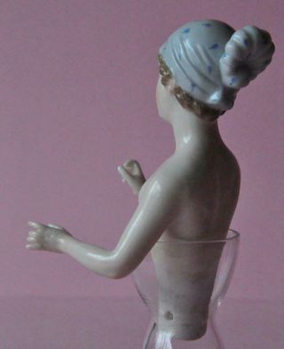 Gorgeous Porcelain Dressel & Kister Passau Half Doll Demi Figurine Germany no.  2 3