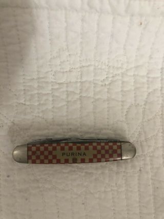 Vintage Purina Advertising 4 Blade Pocket Knife 2