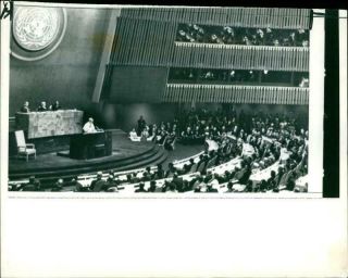 Vintage Photograph Of Pope Paul Vi Making His Historic Plea For World Peace To T