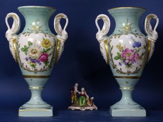 Couple Vase St Empire Porcelain France Limoges Louis Philippe Napoleon Sc Sevres