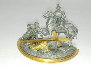 Stations Of The Cross Franklin Pewter Figure 9th Jesus Falls A Third Time