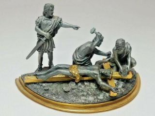 Stations Of The Cross Franklin Pewter 11th Jesus Is Nailed To The Cross