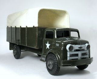 Vintage Marx Lumar U.  S.  Army Transport Truck With Canvas Top