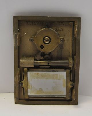 Vintage Brass Keyless Lock Co Combination Lock Post Office Box Door 3 3/4 