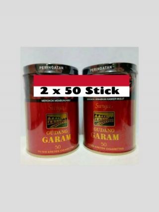 Gudang Garam Surya 50 Indonesian Filter Cigarette 2 Pack X 50 Stick High Class