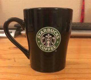 Starbucks 2008 Coffee Mug Black Green Mermaid Logo 8 Oz Cup Classic